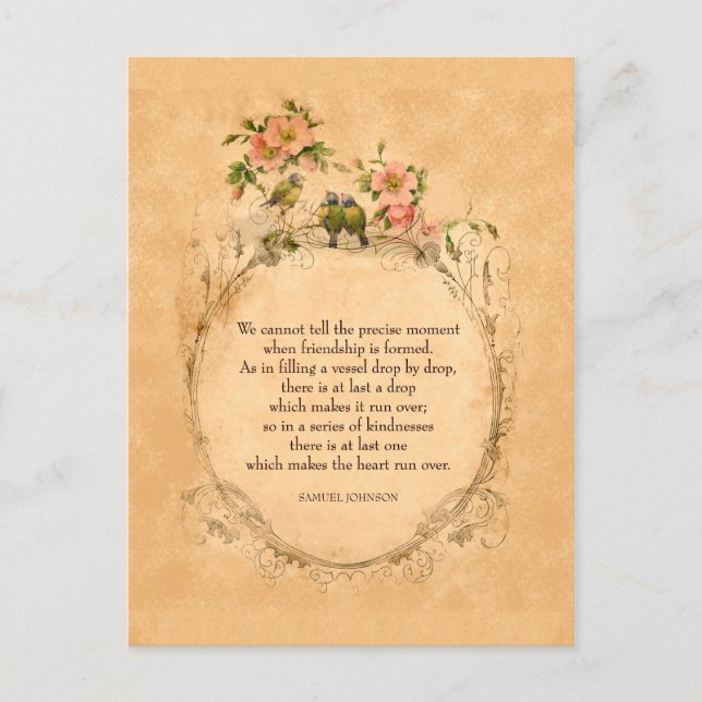 Amigos de la época - Aves y Flores - Postales (Anverso)