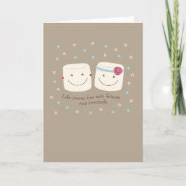 Amigos de la melcocha y tarjeta de felicitación