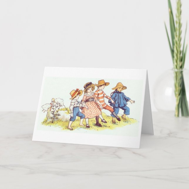 Amigos de la niñez, tarjeta de felicitación (Anverso)