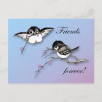 Amigos de postales de chickadee para siempre