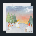 AMIGOS DE SNOWMAN Y WOODLAND EN WINTER WONDERLAND<br><div class="desc">Esta hermosa colección vibrante de dibujos para niños, cuenta con una variedad de adorables hombres de nieve de acuarela y animales en una escena de nieve de invierno. Árboles cubiertos de nieve brillan con la nieve ligera del resplandeciente sol mientras la nieve cae. Este bonito ilustracion SNOWMAN & WOODLAND FRIENDS...</div>