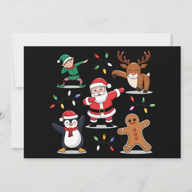 Amigos Elfos de Santa Claus Navidad Xmas Dab (Anverso)