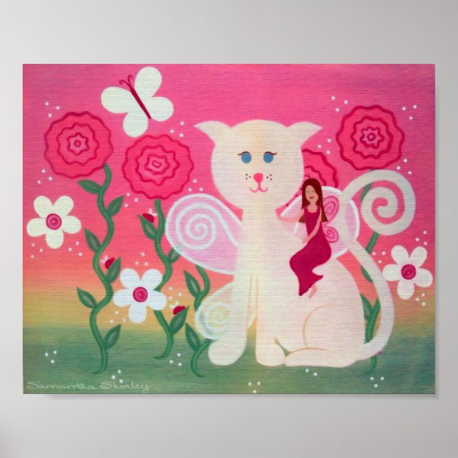 Amigos felinos - Arte de niños gatos gatos 8 x 10 (Frente)