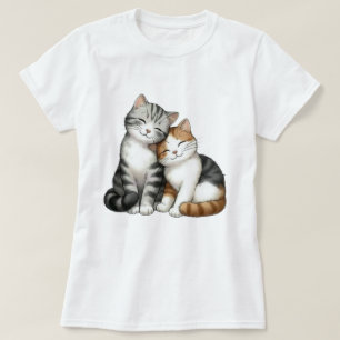 🐱Amigos Felinos – Camiseta de la Amistad de Gatos