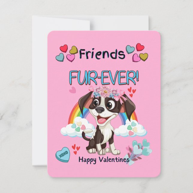 Amigos Fur-ever Cachorros Lindos Tarjetas de San V (Anverso)