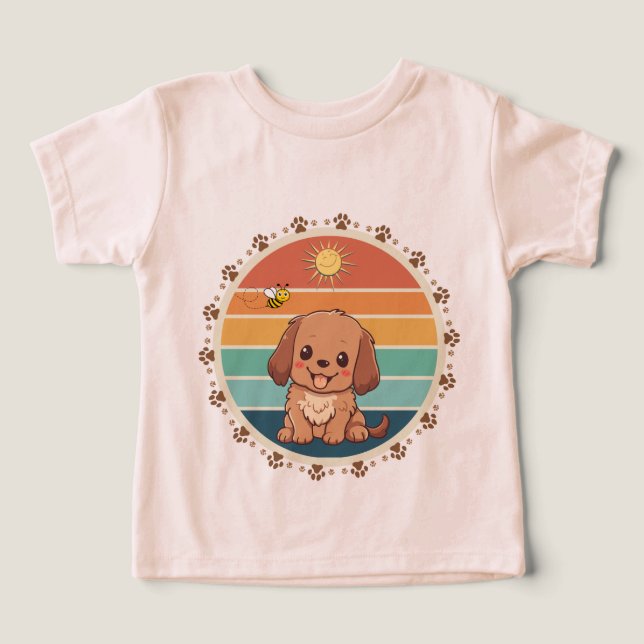 Amigos furtivos: Tee de perro lindo para los peque (Diseño delantero )