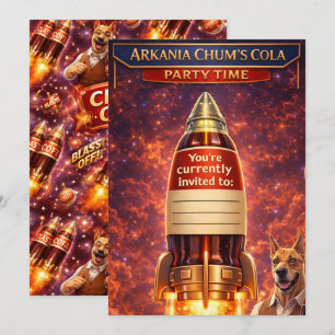 Amigos: invitación de cumpleaños de nave espacial 