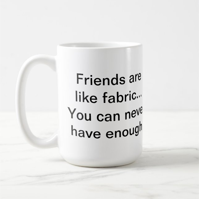 Amigos/la taza de Quilter de la tela (Izquierda)