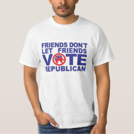 Amigos no dejan que sus amigos voten camisetas rep