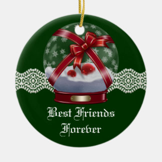 Amigos Para Siempre Corazón Ornamento De Navidad