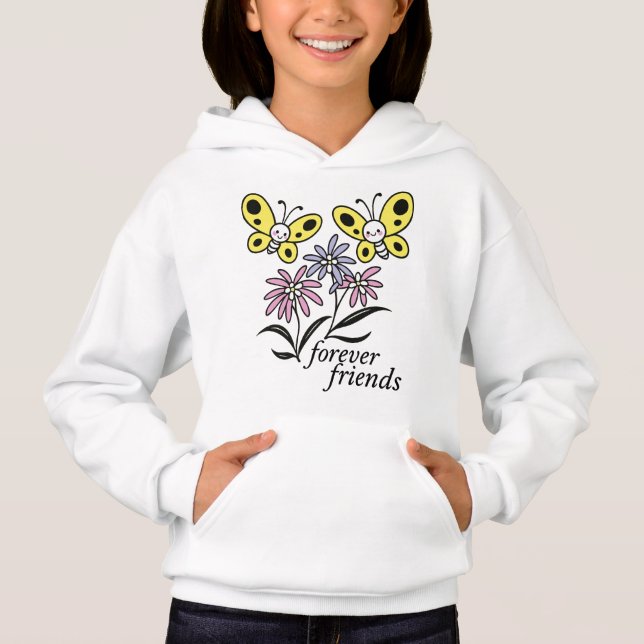 Amigos para Siempre Mariposas y Flores Lindas (Anverso)