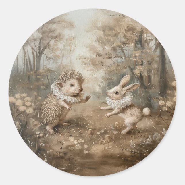 Amigos - Pegatinas redondos para el arte de la sát (Anverso)