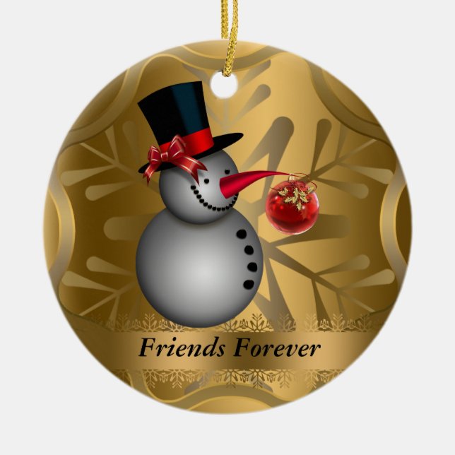 Amigos por siempre Ornamento de Navidad (Frente)