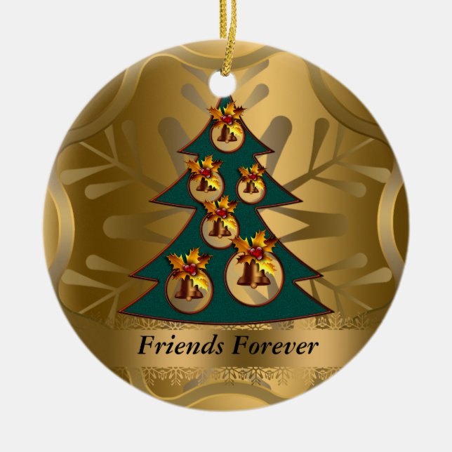 Amigos por siempre Ornamento de Navidad (Frente)
