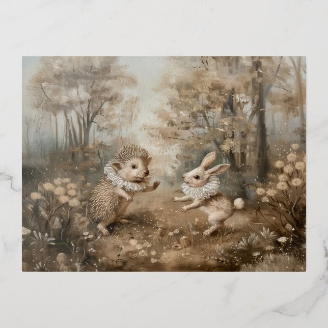 Amigos - Postales de Relieve metalizado (Anverso)