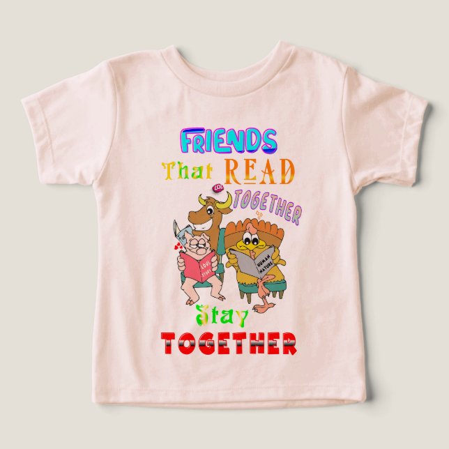 Amigos que leen juntos permanecen juntos (Diseño delantero )