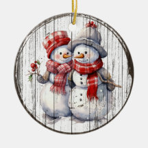 Amigos Snowy - Ornamento de los Navidades Snowmen