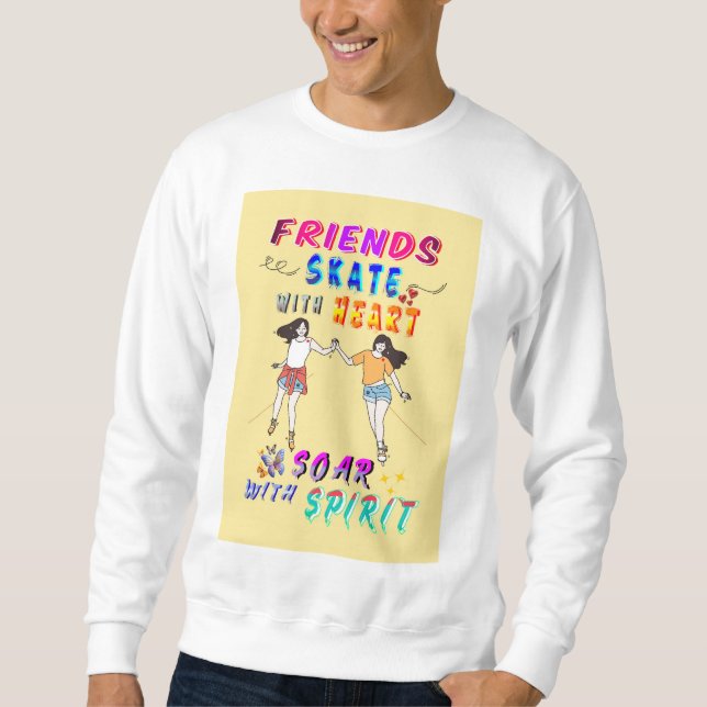 Amigos Sudadera Con Corazón Vuela Con Espíritu (Anverso)