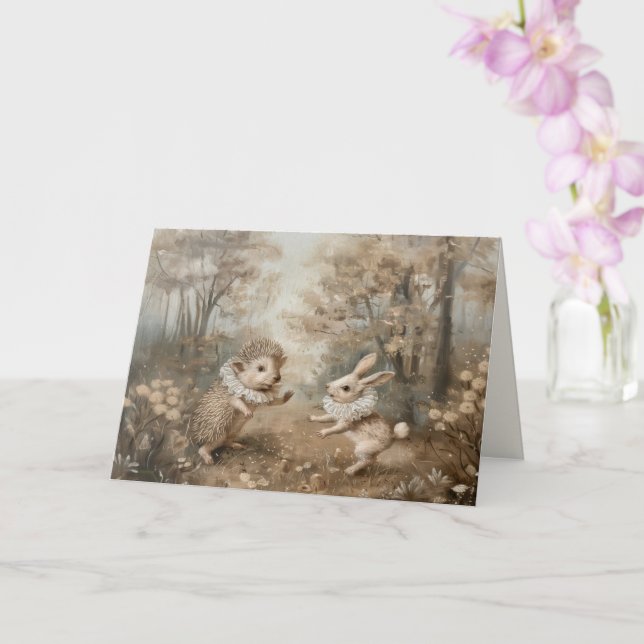 Amigos - Tarjeta de felicitación plegada (Orquídea)