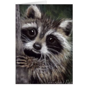 ¿Amigos? Tarjeta Raccoon
