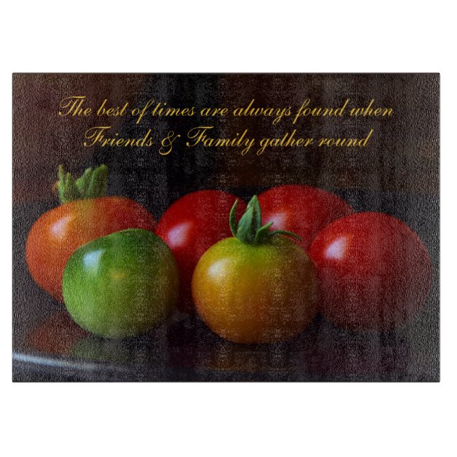 Amigos y cita de la familia con la tabla de cortar (Anverso)