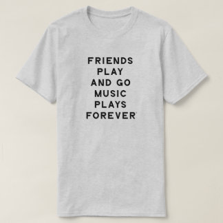 Amigos y música citan camiseta masculina