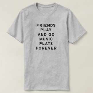Amigos y música citan camiseta masculina