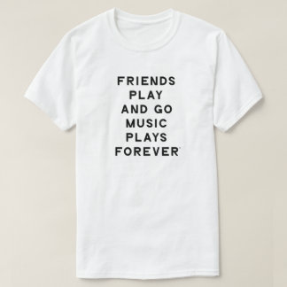 Amigos y música citan camiseta masculina