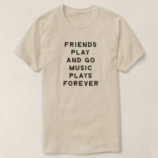 Amigos y música citan camiseta masculina