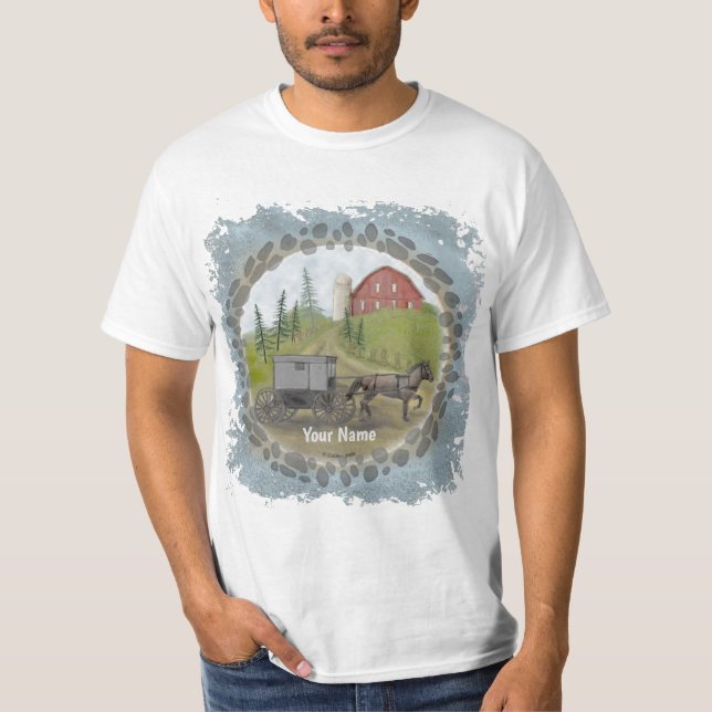 Amish Buggy visitando la camiseta (Anverso)