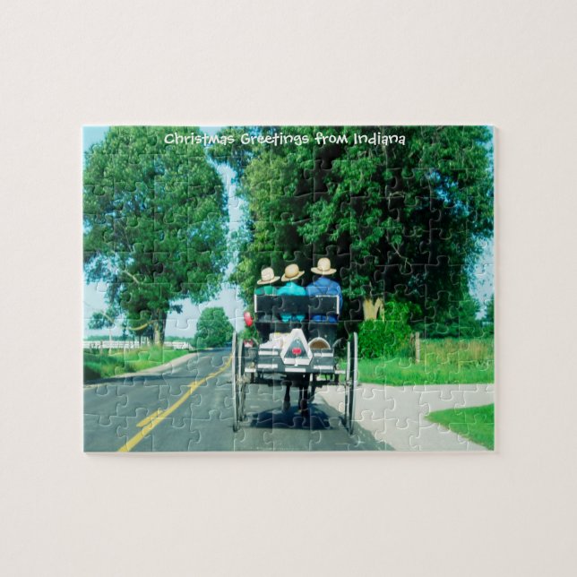 Amish Carriage Indiana. Rompecabezas (Horizontal)