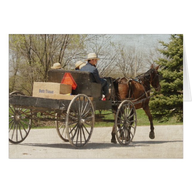 Amish Family Heading Home (Anverso (Horizontal))
