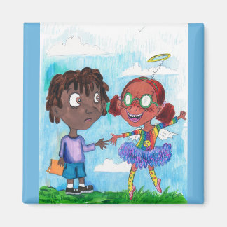 Amistad 2 pulgadas cuadrado imán