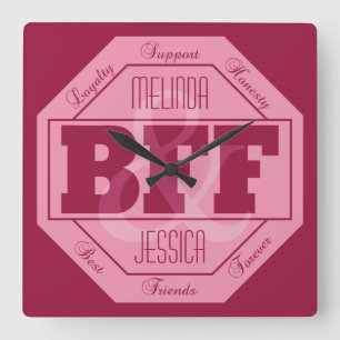 Amistad BFF - nombres personalizados - reloj de pa