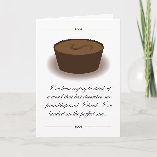 Amistad como tarjeta de chocolate (Anverso)