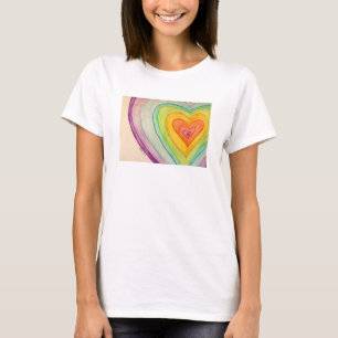 Amistad con el arcoiris Corazones Amor Camisetas d