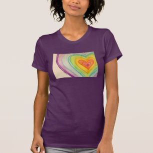 Amistad con el arcoiris Corazones Amor Camisetas d
