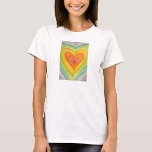 Amistad corazón arcoiris Camisetas de amor persona