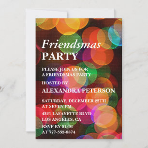 Amistades invitaciones Colorful Confetti Sparkle