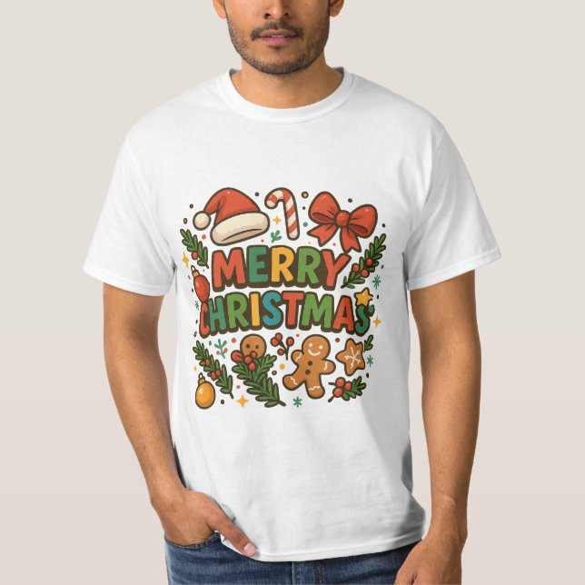 AMITA | Camiseta de fiesta de Navidad alegre (Anverso)