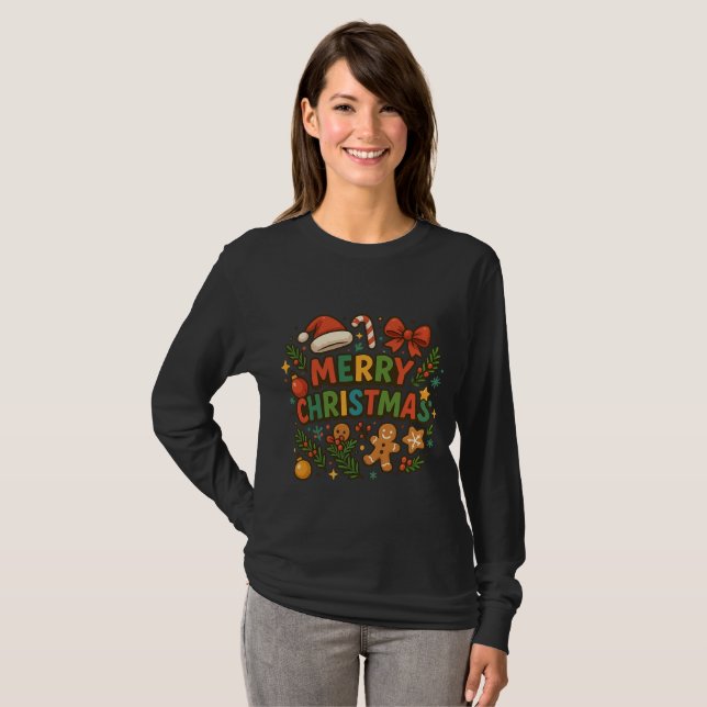 AMITA | Camiseta de fiesta de Navidad alegre (Anverso completo)