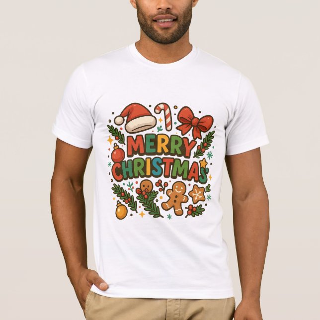 AMITA | Camiseta de fiesta de Navidad alegre (Anverso)
