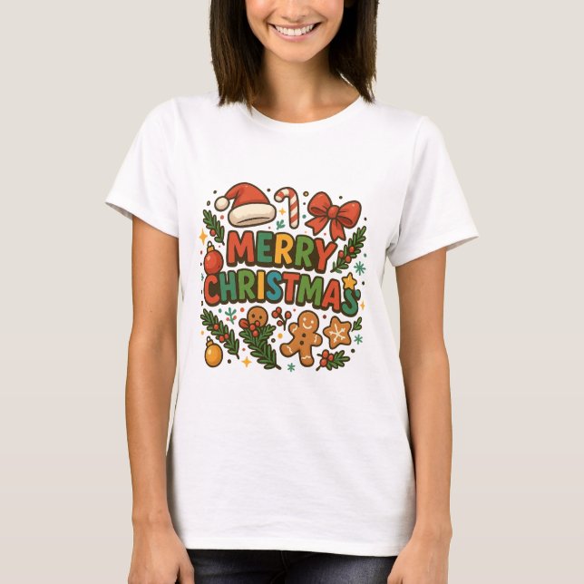 AMITA | Camiseta de fiesta de Navidad alegre (Anverso)