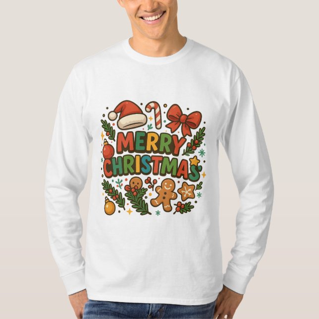 AMITA | Camiseta de fiesta de Navidad feliz (Anverso)
