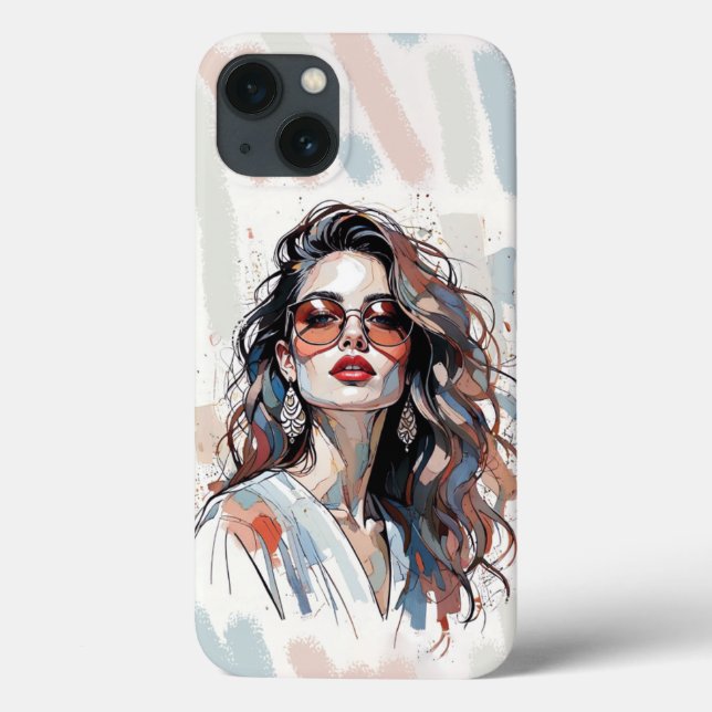 AMITA | Fundas para teléfono de mujer con arte de  (Reverso)