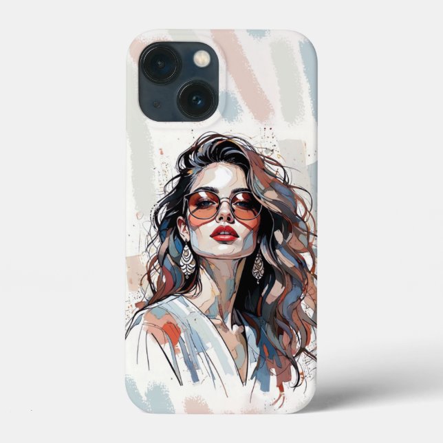 AMITA | Fundas para teléfono de mujer con arte de  (Reverso )