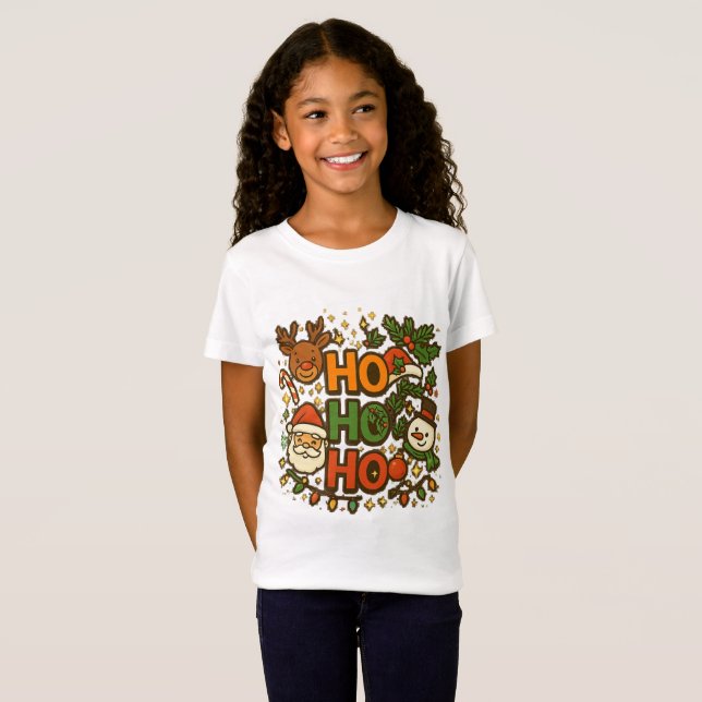 AMITA | HO HO HO Camiseta de tripulación navideña (Anverso completo)