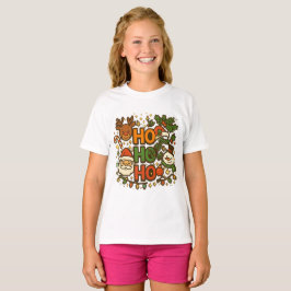 AMITA | HO HO HO Camiseta de tripulación navideña