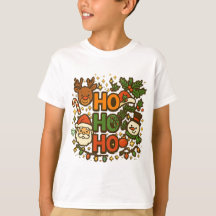 AMITA | HO HO HO Camiseta de tripulación navideña