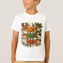 AMITA | HO HO HO Camiseta de tripulación navideña